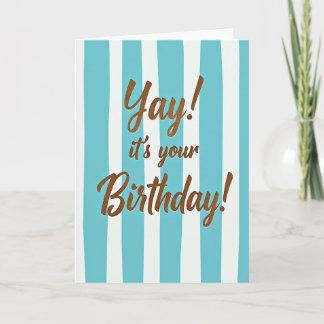 Cartão de Aniversário Striped Shimmer