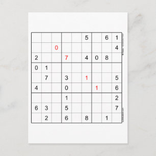 Cartão de Aniversário Sudoku 07-11
