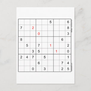 Cartão de Aniversário Sudoku 20-11
