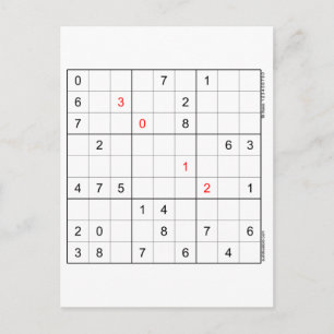 Cartão de Aniversário Sudoku 30-12