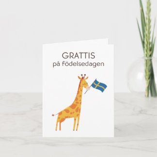 Cartão de Aniversário Sueco – Grattis på födelseda