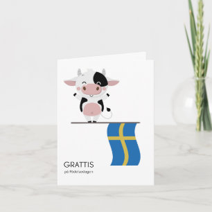 Cartão de Aniversário Sueco - Grattis på födelseda