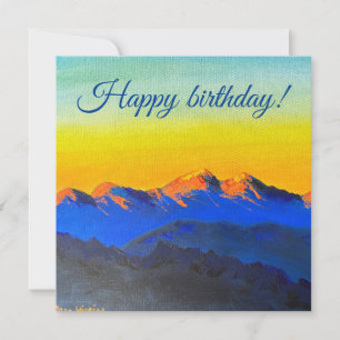 Cartão de aniversário sunset