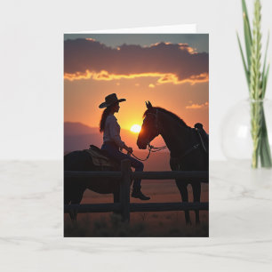 Cartão de Aniversário Sunset Rider