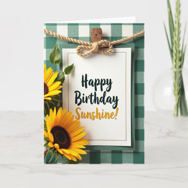 Cartão de Aniversário Sunshine (Frente)
