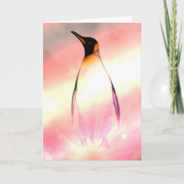 Cartão de Aniversário Super Pinguim