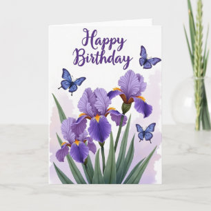 Cartão de Aniversário Sweet Iris Art