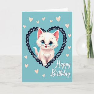 Cartão de Aniversário Sweet Kitty