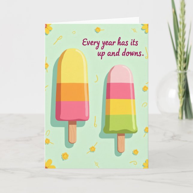 Cartão de Aniversário Sweet Pops (Frente)