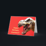 CARTÃO DE ANIVERSÁRIO T-REX GRANDSON<br><div class="desc">Aqui está um cartão de aniversário para aquele neto que ama dinossauros.</div>