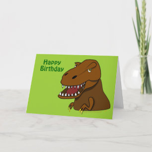 Cartão de Aniversário T-Rex Tyrannosaurus Rex Dino