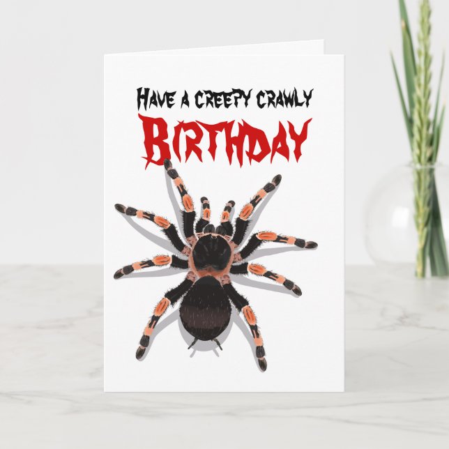 Cartão de Aniversário Tarantula (Frente)