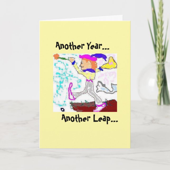 Cartão de Aniversário Tarot Fool Amarelo (Frente)