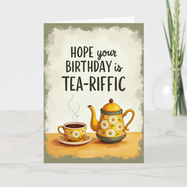 Cartão de Aniversário Tea Riffic (Frente)