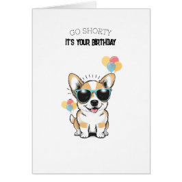 Cartão de Aniversário Temático Corgi para Amantes 