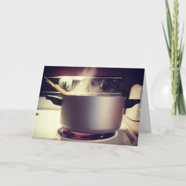 Cartão de Aniversário "Tempo de Espaguete" (Frente)