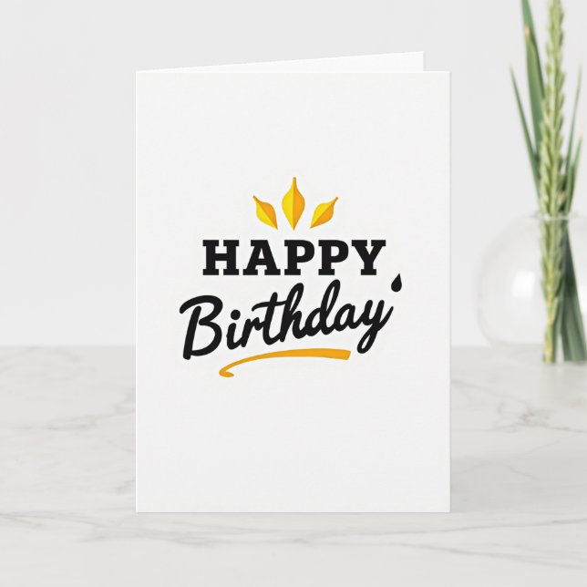 Cartão de Aniversário Tipo Dourado (Frente)