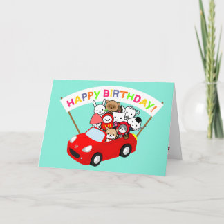 Cartão de aniversário - Todos os caracteres