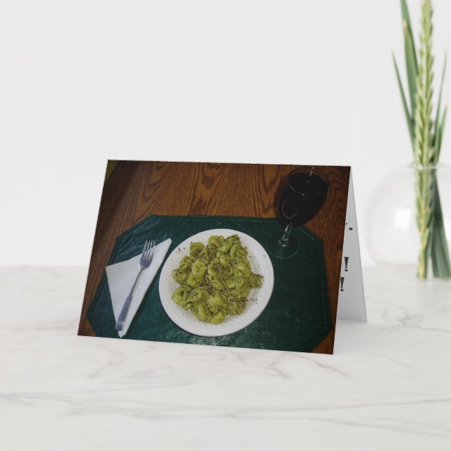 Cartão de aniversário "Tortellini" (Frente)