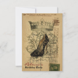 cartão de aniversário trendy parisiense