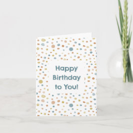 Cartão de Aniversário Trey Confetti Watercolor Dot