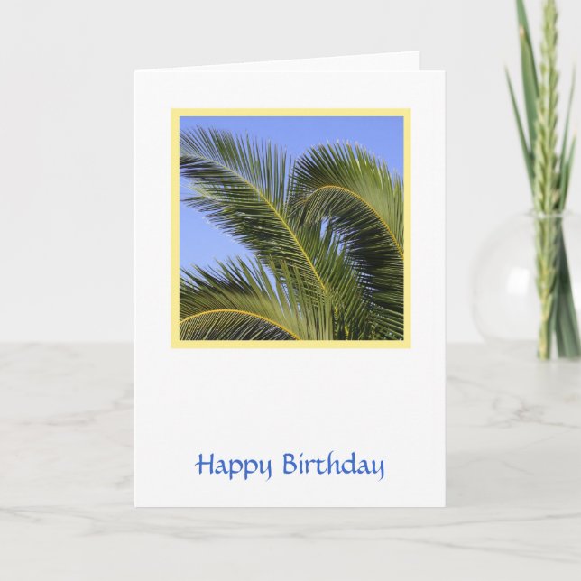 Cartão de aniversário tropical (Frente)