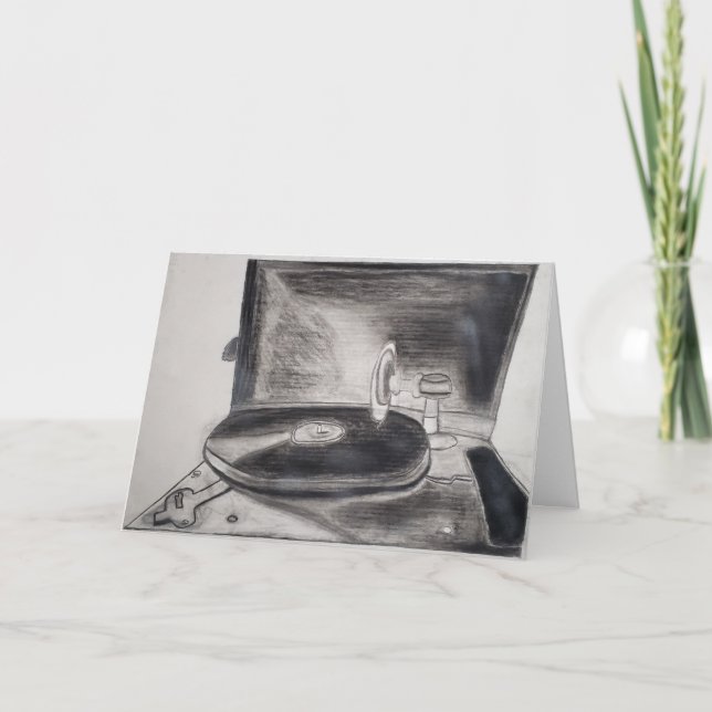 Cartão de Aniversário "Tunes in Time" (Frente)