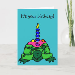 Cartão de Aniversário Turtle