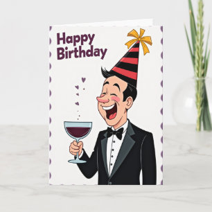 Cartão de Aniversário Tuxedo Alegre
