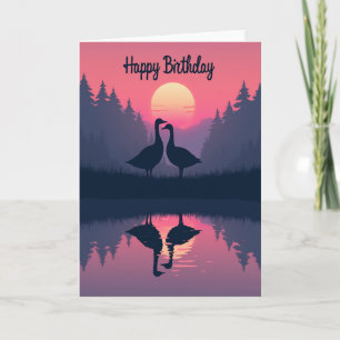 Cartão de Aniversário Twilight Birds Amoroso