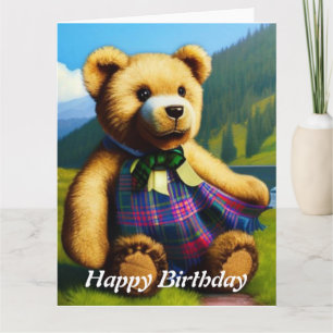 Cartão de Aniversário Urso de Pelúcia