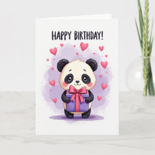 Cartão de Aniversário Urso Doce Presente