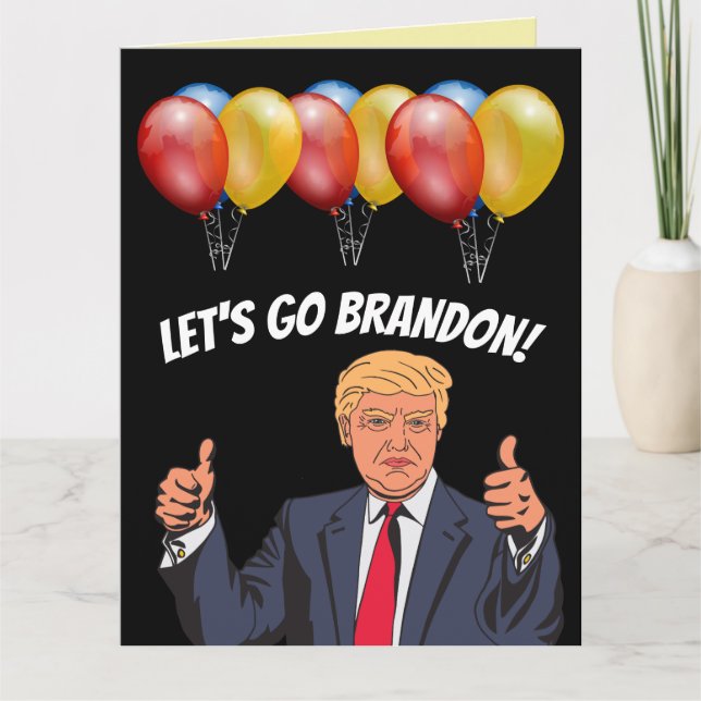 CARTÃO DE ANIVERSÁRIO VAMOS LÁ BRANDON TRUMP CARDS (Frente)
