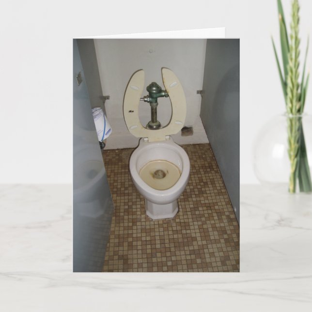 Cartão de Aniversário "Vaso Sanitário Velho e Sujo (Frente)