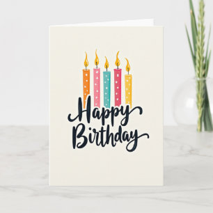 Cartão de Aniversário Vela Alegre