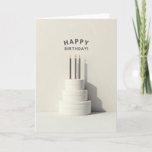 Cartão de Aniversário Vela Serena