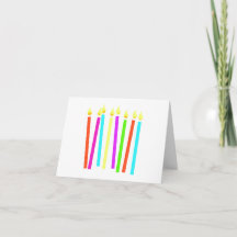 Cartão de Aniversário Velas de Aniversário Colorid