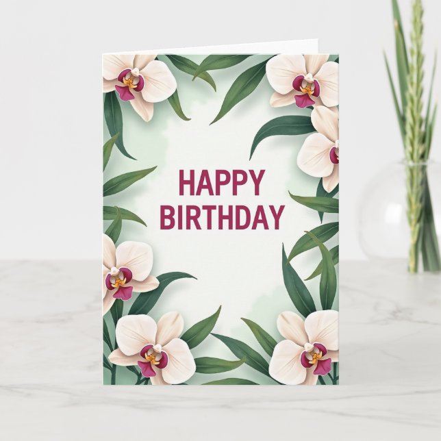Cartão de Aniversário Verdant Frame (Frente)