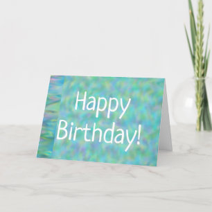 Cartão de Aniversário Verde Azul