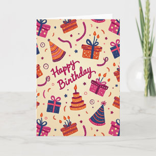 Cartão de Aniversário Vibrante