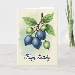 Cartão de Aniversário Vibrantes Frutas