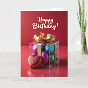 Cartão de Aniversário Vibrantes Gemas