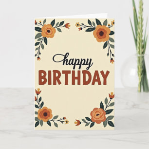Cartão de Aniversário Vintage
