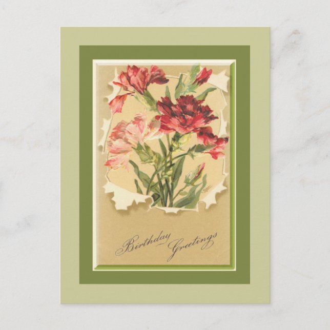 Cartão de Aniversário Vintage (Frente)