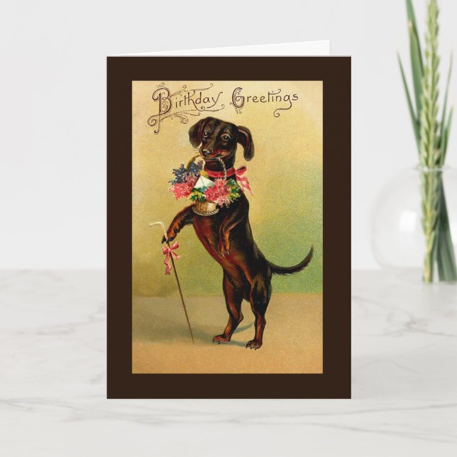 Cartão de Aniversário Vintage (Frente)