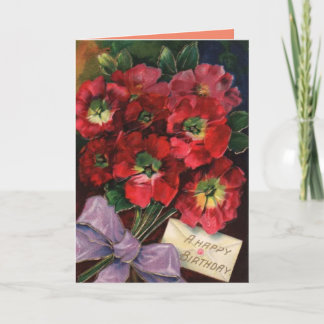 cartão de aniversário vintage