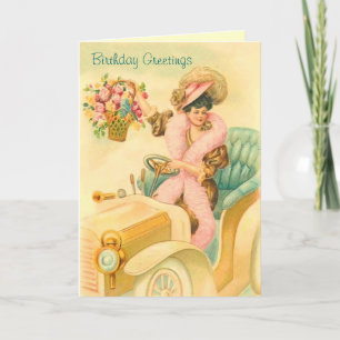 Cartão de Aniversário Vintage