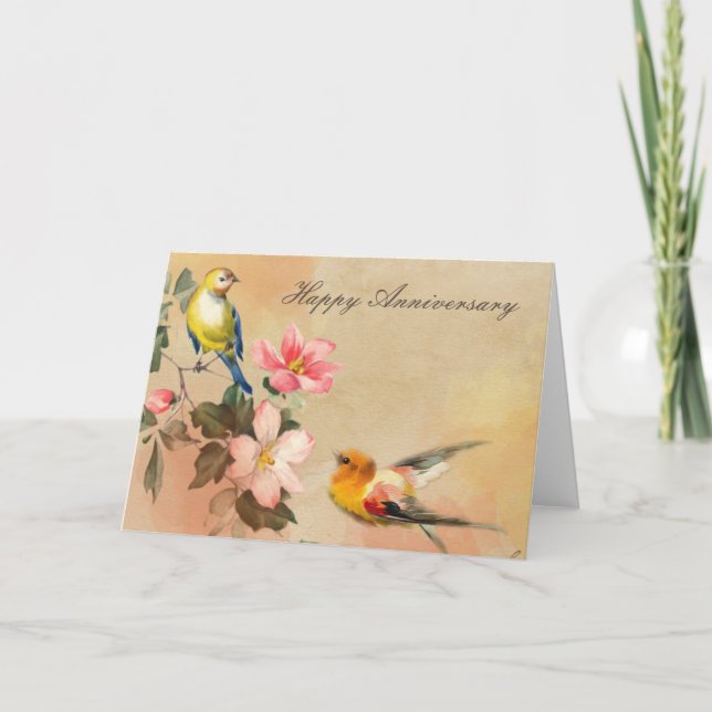 Cartão de Aniversário Vintage (Frente)