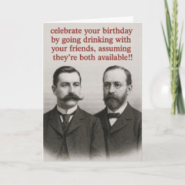 Cartão de aniversário vintage engraçado