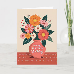 Cartão de Aniversário Warm Blooms